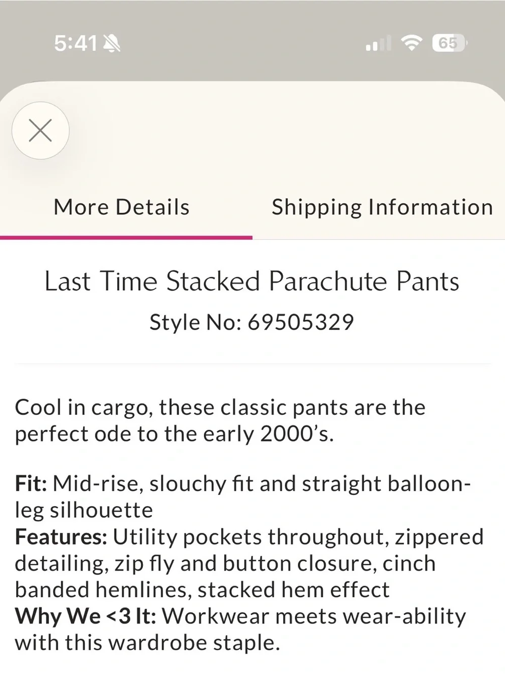 Free People Last Time Stacked Parachute Pants (professionally died BLUE)